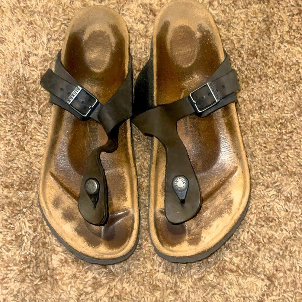 Birkenstocks Black Sz 39 WORN